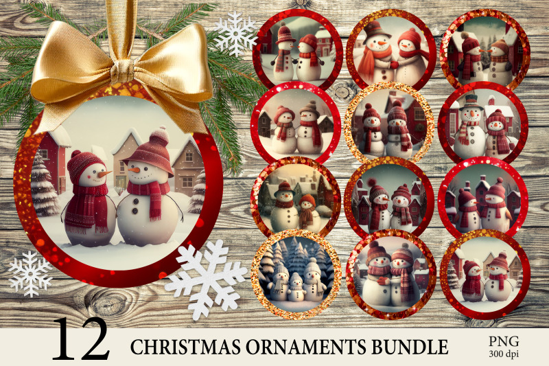 snowman-couple-ornament-bundle-christmas-ornament-bundle-png