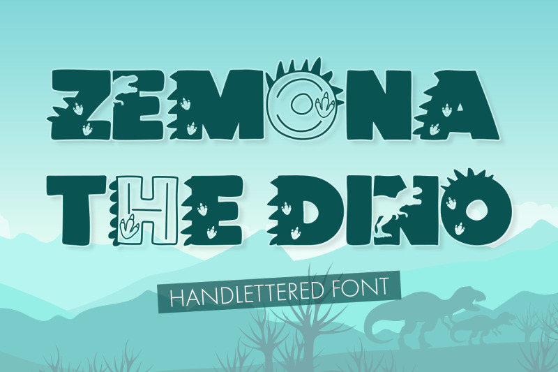 zemona-the-dino-a-dinosaur-font
