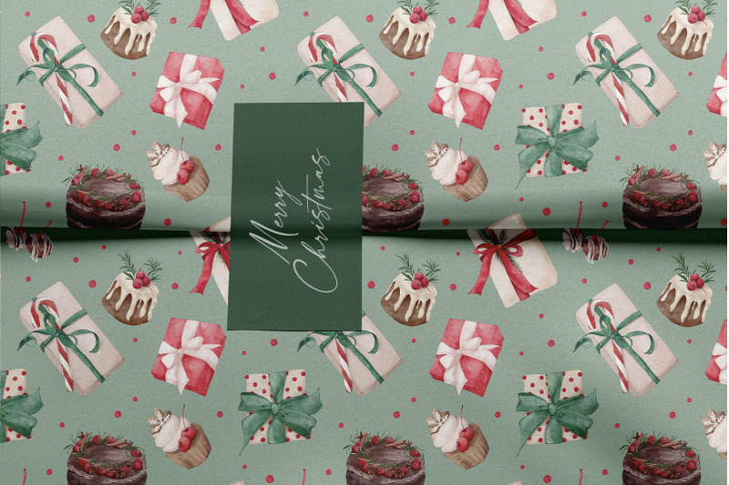 cherry-christmas-watercolor-pattern