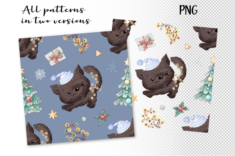 cute-christmas-animals-seamless-patterns-digital-paper