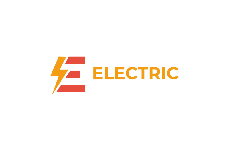 letter-e-lightning-vector-template-logo-design