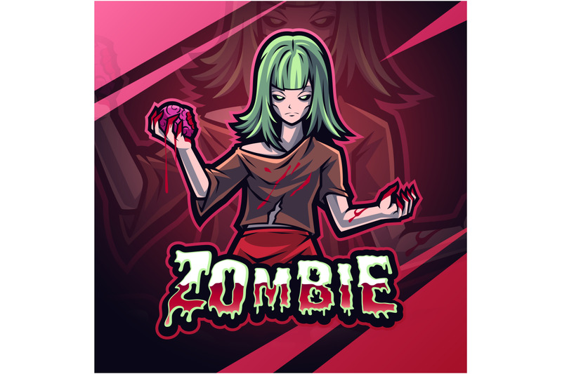 zombie-girls-mascot-logo-design