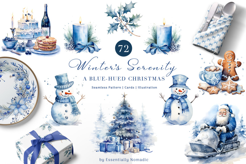 a-blue-christmas-watercol