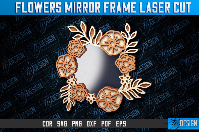 flowers-mirror-frame-laser-cut-svg-home-design-laser-cut-svg-design