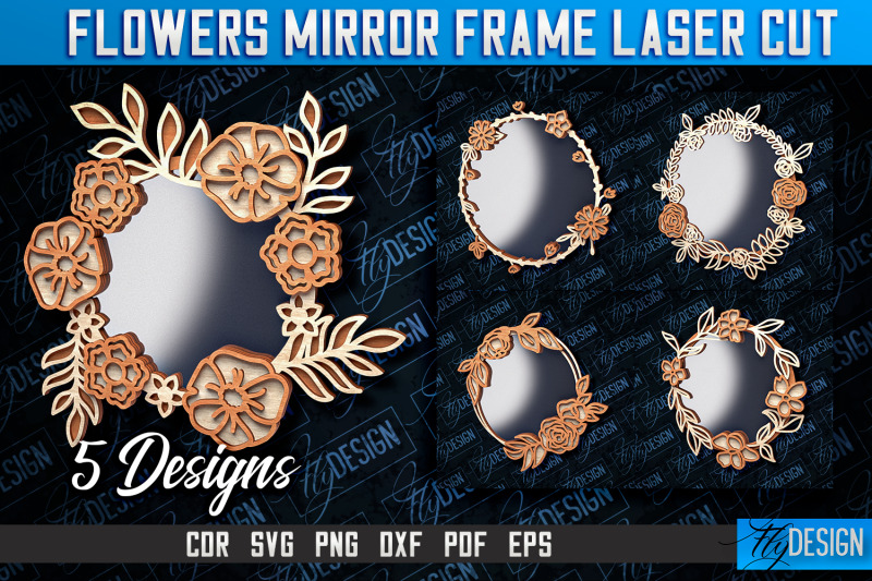 flowers-mirror-frame-laser-cut-svg-home-design-laser-cut-svg-design