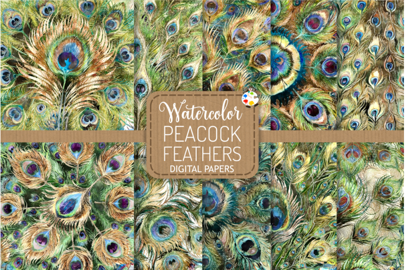 peacock-feathers-watercolor-background-textures