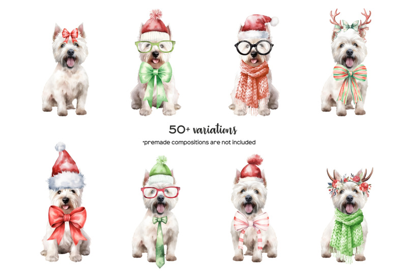 watercolor-christmas-west-highland-white-terrier-clipart-xmas-set