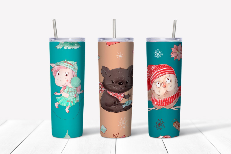 christmas-sublimation-design-skinny-tumbler-wrap-design