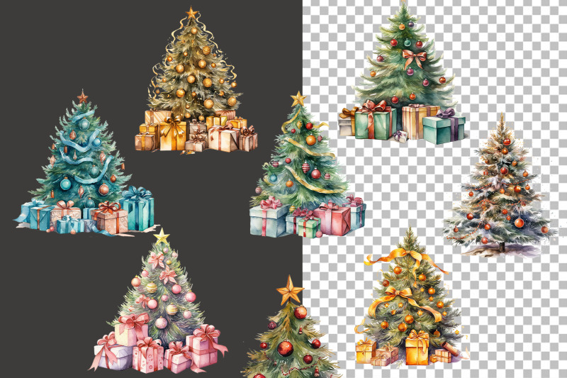 watercolor-christmas-tree-png-christmas-decoration-tree-clipart