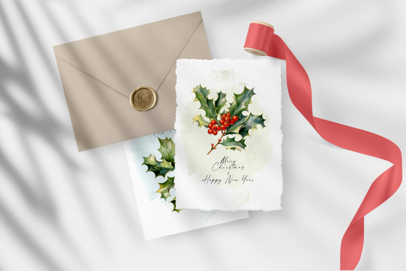 christmas-holly-watercolor-clipart-watercolour-holly-with-berries