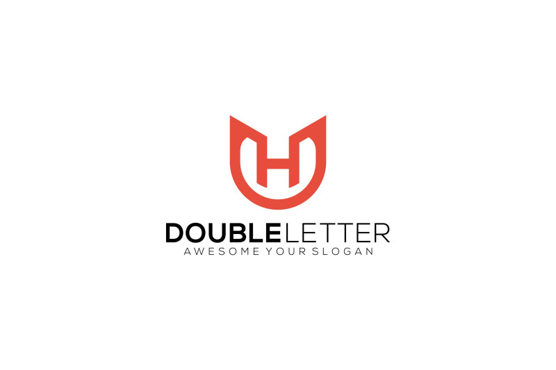 letter-h-and-u-vector-template-logo-design