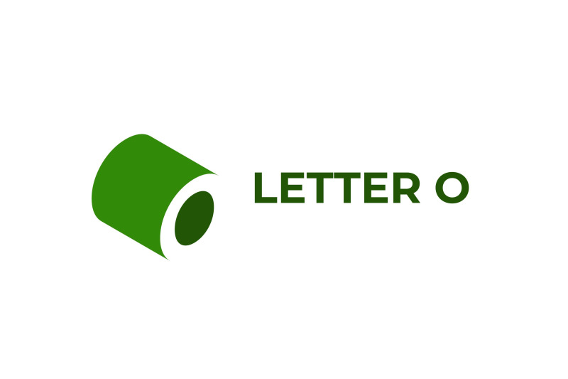 letter-o-3d-vector-template-logo-design