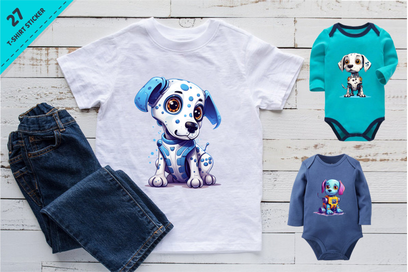 cartoon-dog-robots-t-shirt-sticker