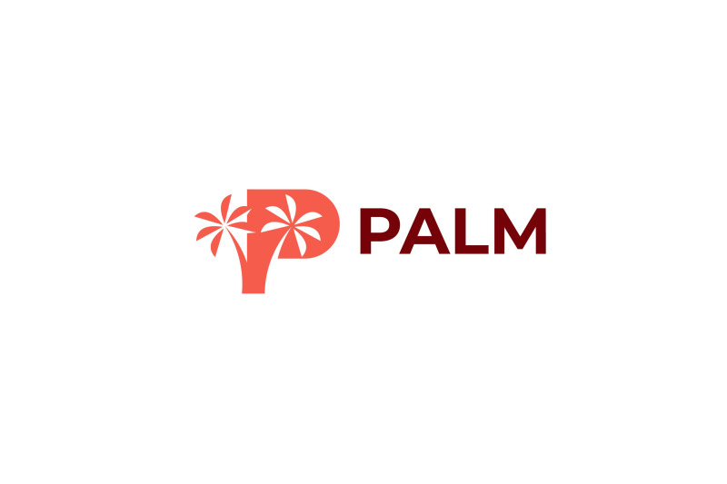 letter-p-palm-tree-vector-template-logo-design