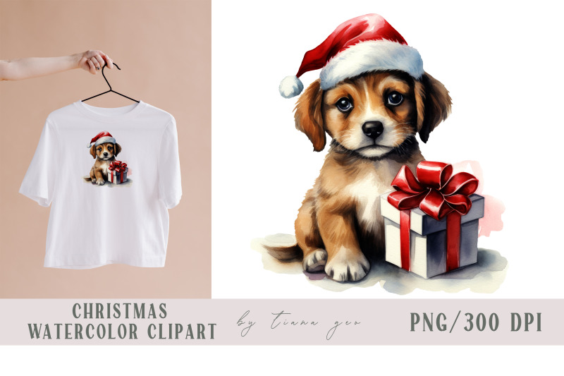 watercolor-christmas-puppy-dog-with-gift-boxes-clipart-1-png