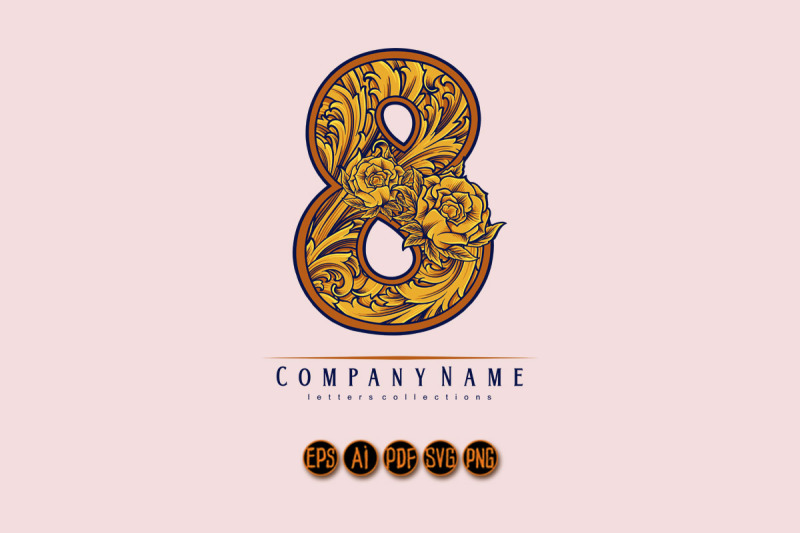 vintage-vibes-elegant-number-8-monogram-logo