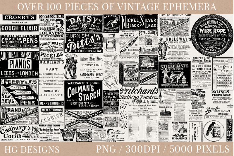 100-plus-vintage-ephemera-png-files