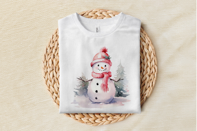 pink-snowman-christmas-sublimation-png