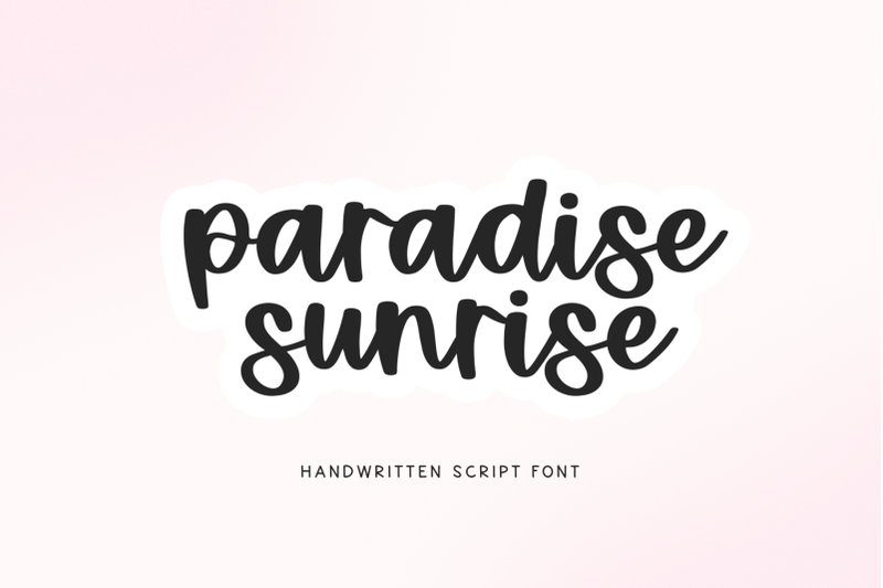 paradise-sunrise-cute-script-font