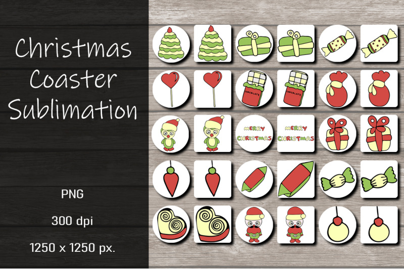 christmas-coaster-sublimation-design-bundle