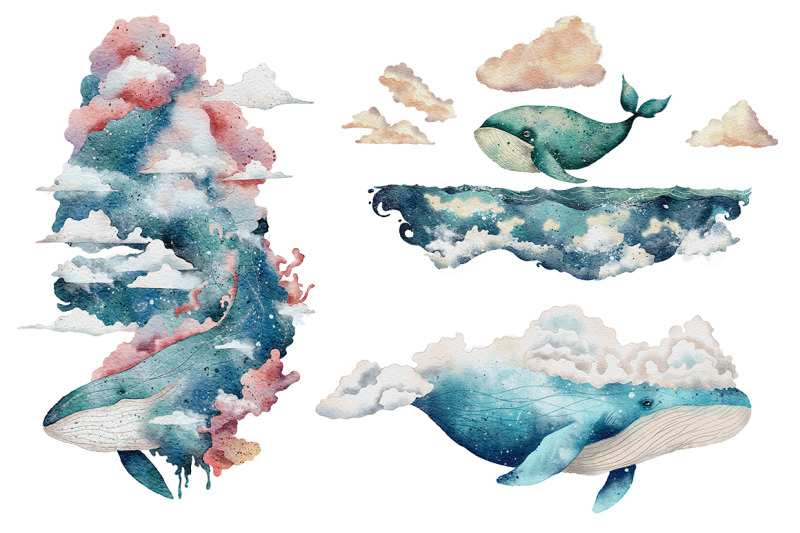 whales-in-the-clouds-watercolor-illustrations