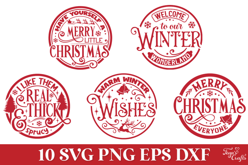 round-christmas-ornaments-svg