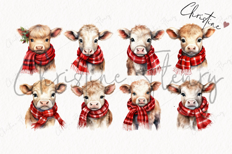 watercolor-christmas-cow-clipart