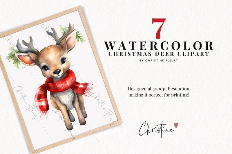 watercolor-christmas-deer-clipart