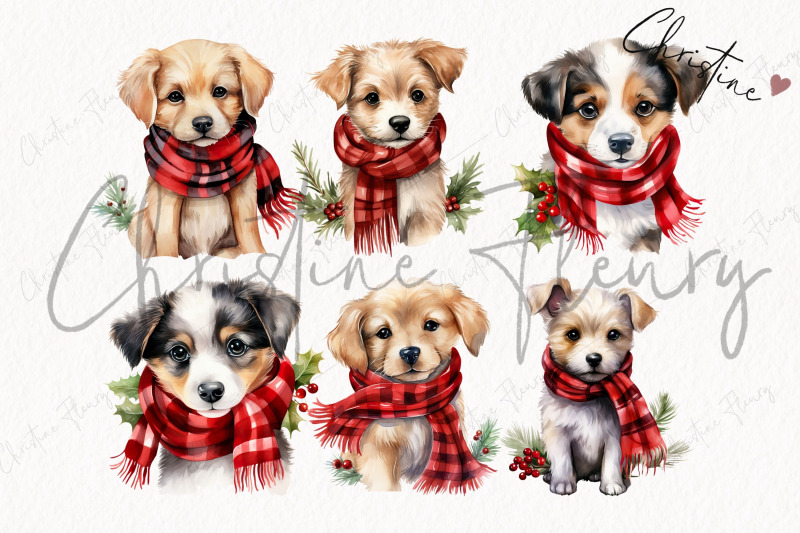 watercolor-christmas-dog-clipart