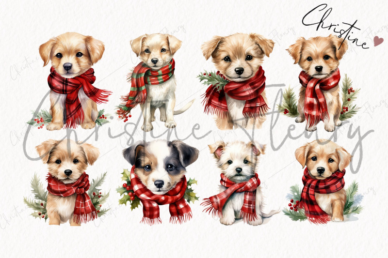 watercolor-christmas-dog-clipart