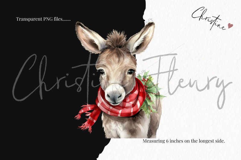 watercolor-christmas-donkey-clipart