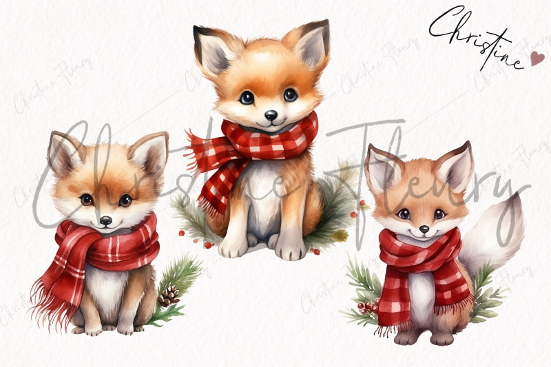 watercolor-christmas-fox-clipart