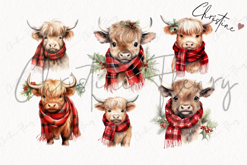 watercolor-christmas-highland-cow-png