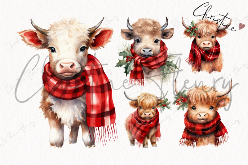 watercolor-christmas-highland-cow-png