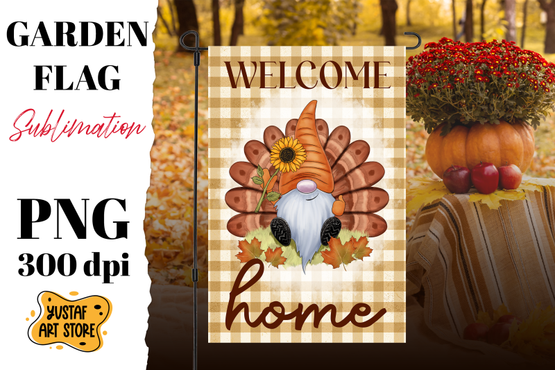 thanksgiving-garden-flag-sublimation-thanksgiving-gnome