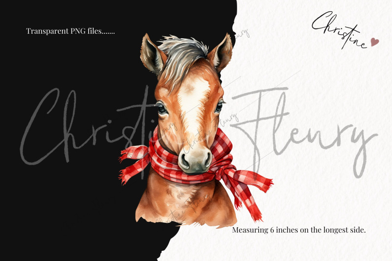 watercolor-christmas-horse-clipart