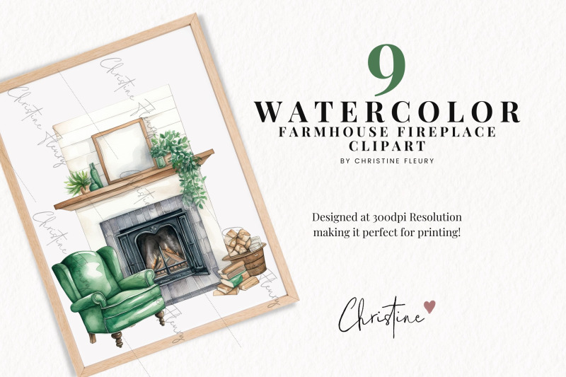 watercolor-farmhouse-fireplace-clipart