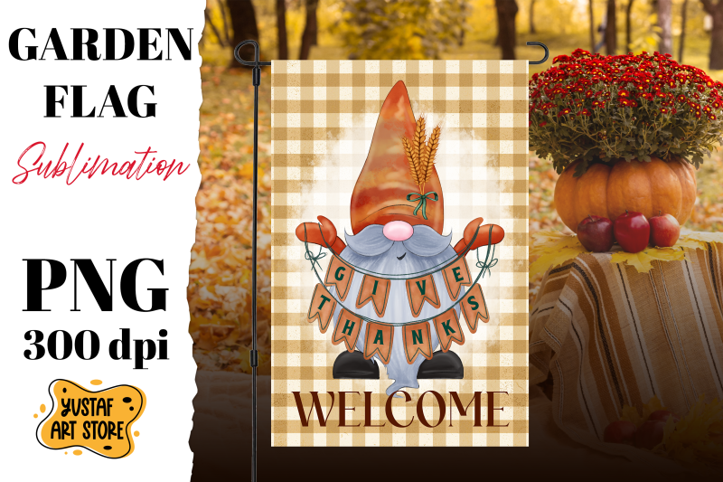 thanksgiving-garden-flag-sublimation-thanksgiving-gnome