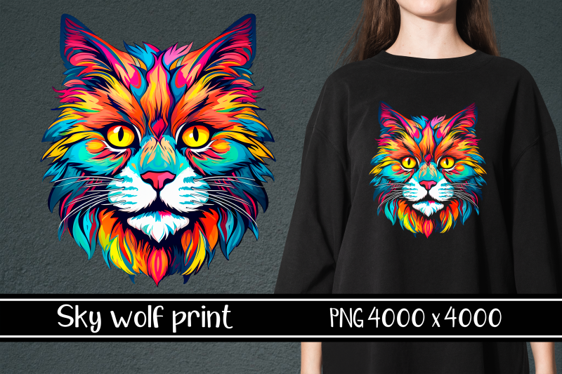 psychedelic-cat-print