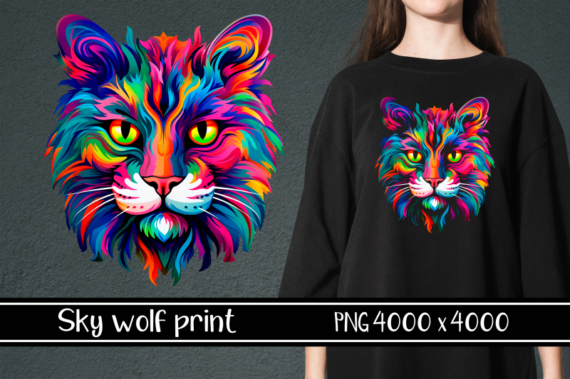 psychedelic-cat-print