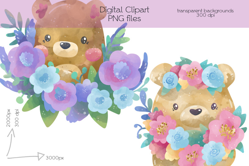 bear-with-flowers-clipart-png-files