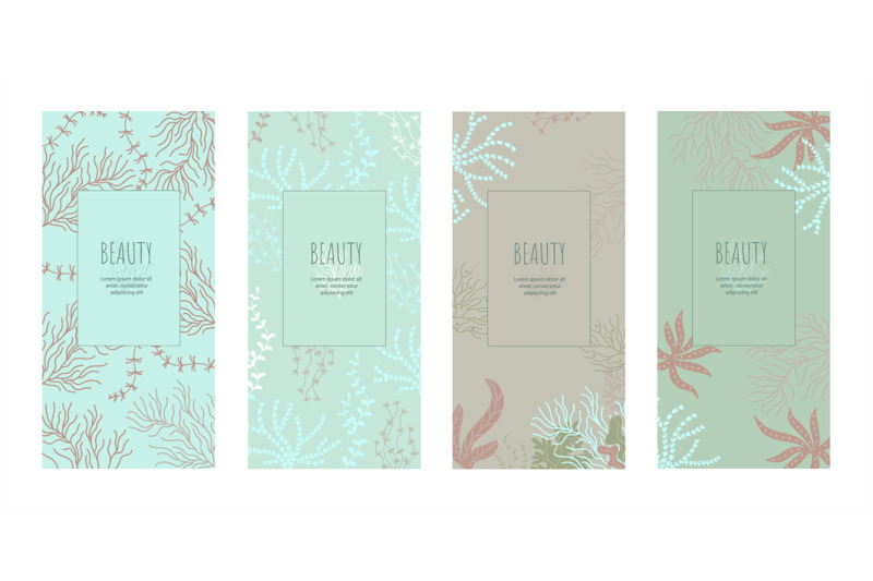 luxury-banners-seaweed-silhouettes-abstract-flyers-business-covers-t