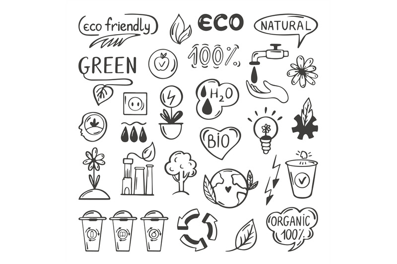 eco-doodle-set-ecology-energy-and-electricity-doodles-environmental