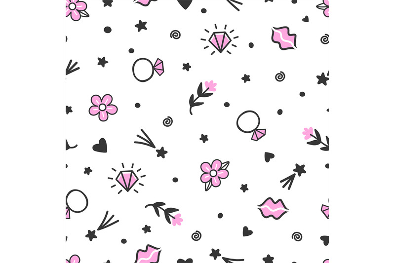 fashion-seamless-pattern-with-diamonds-flowers-rings-and-stars-cute