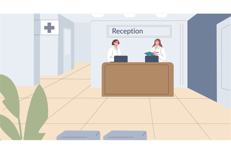 medical-center-reception-with-two-assistant-or-administrators-in-white