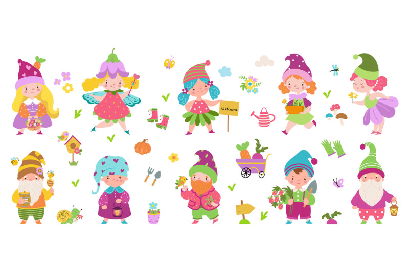 fairy-tale-gnomes-set-cute-garden-dwarf-and-fairlady-season-plants