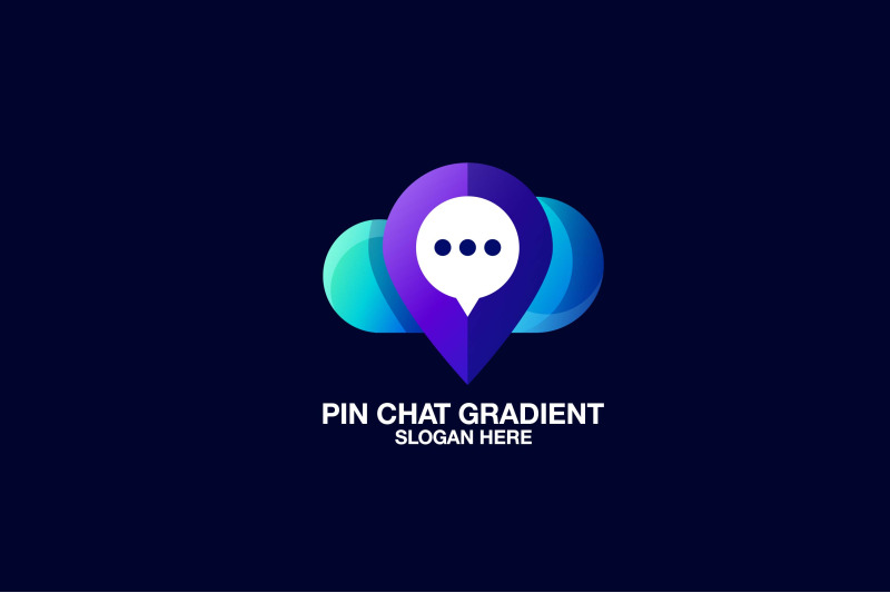 location-pin-chat-vector-template-logo-design