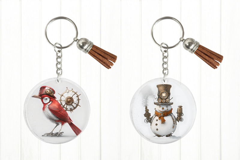 christmas-keychain-bundle-round-keychain-sublimation-png