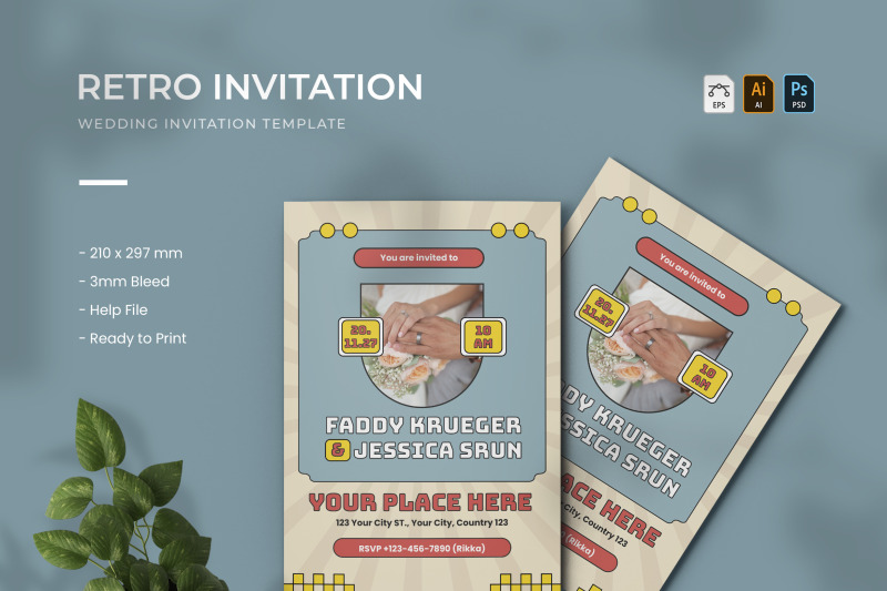 retro-wedding-invitation