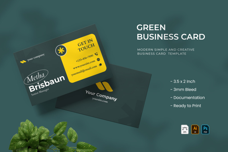 green-business-card